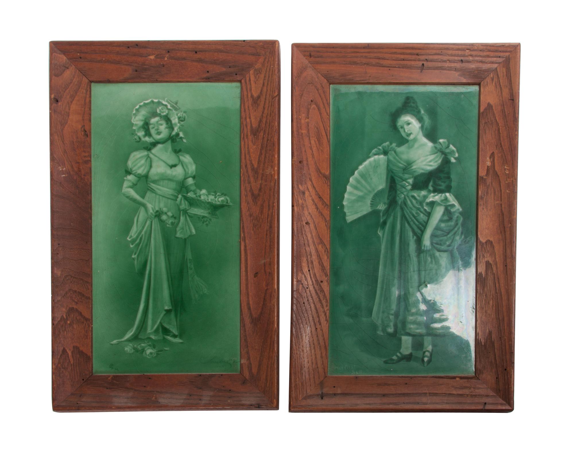 Five Victorian Plaques Height 12 inches.