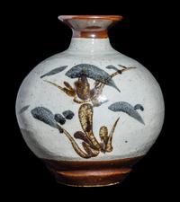 A Japanese Painted Stoneware Jar