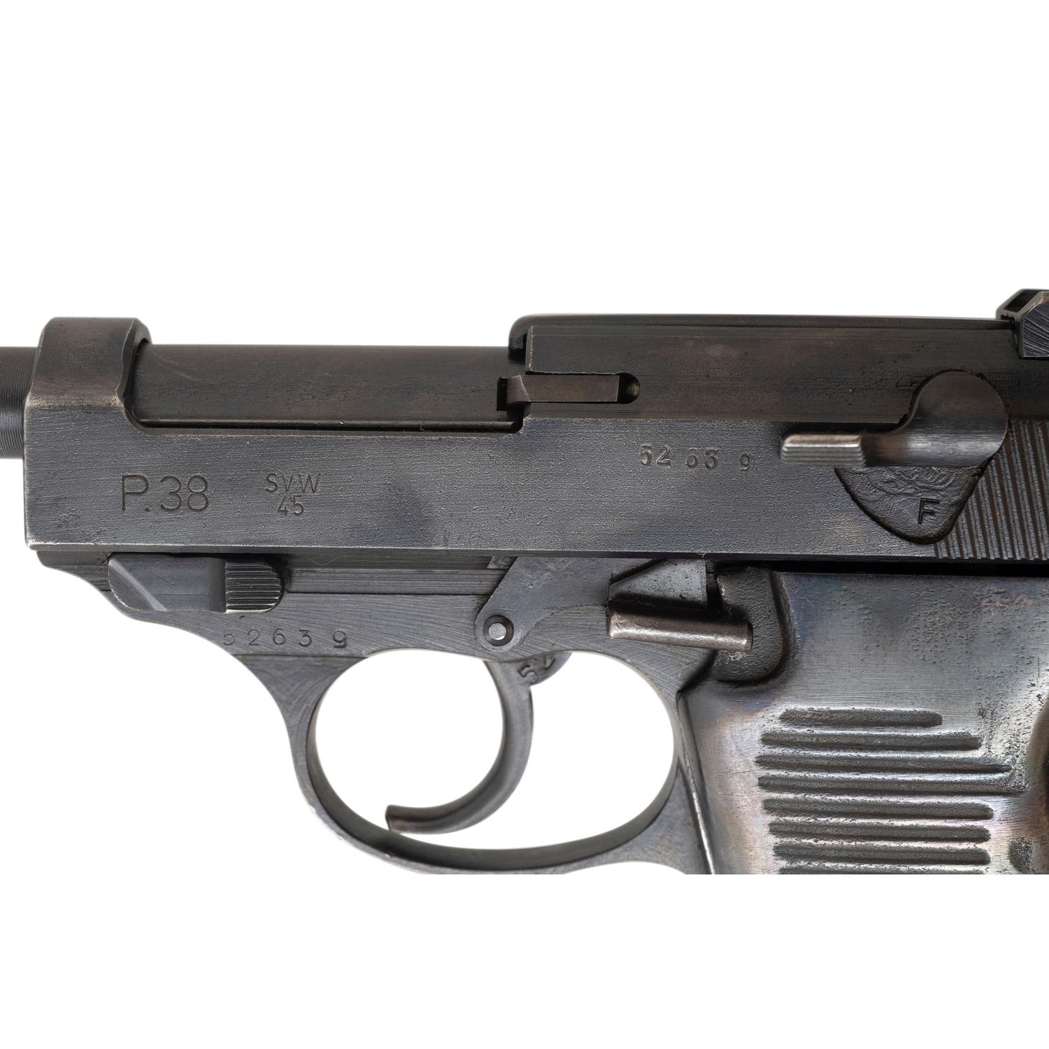 **Rare Post-WWII French Production SVW/45 Marked Mauser P.38 with Metal Grips