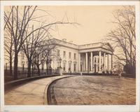 [THE WHITE HOUSE]. WALKER, Lewis Emery (1820-1880), photographer. Large format photograph of the White House. Washington, DC, 1864.