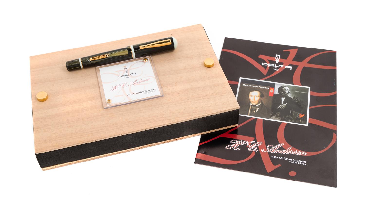 A Delta Hans Christian Andersen Limited Edition Fountain Pen and Ink Set