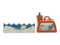 Two Chinese Porcelain Scholar's Objects