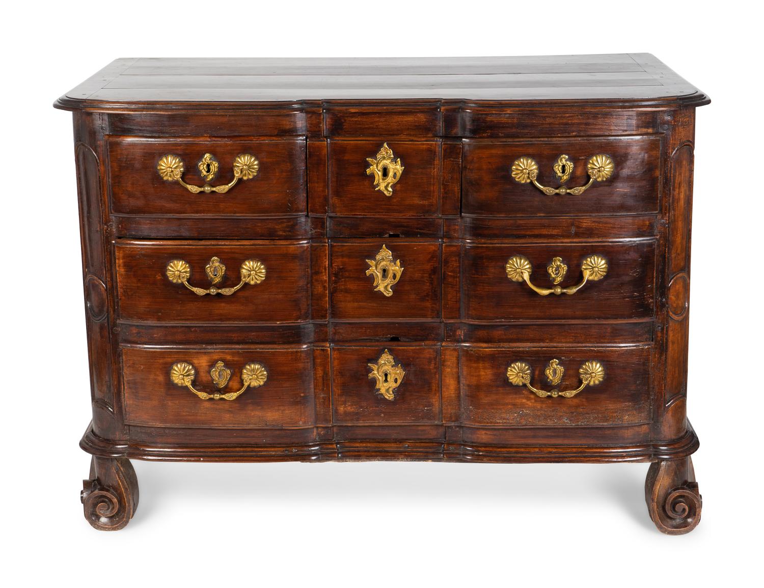 A Louis XV Provincial Style Carved Oak Commode — 19TH CENTURY