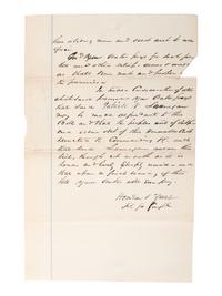 [LINCOLN, Abraham (1809-1865)]. Autographs of Lincoln friends and associates, including: