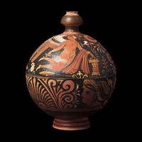 An Apulian Red-figured Globular Lidded Pyxis