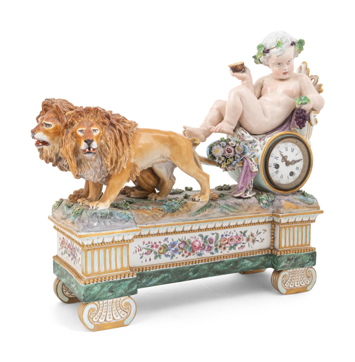 A German Porcelain Clock