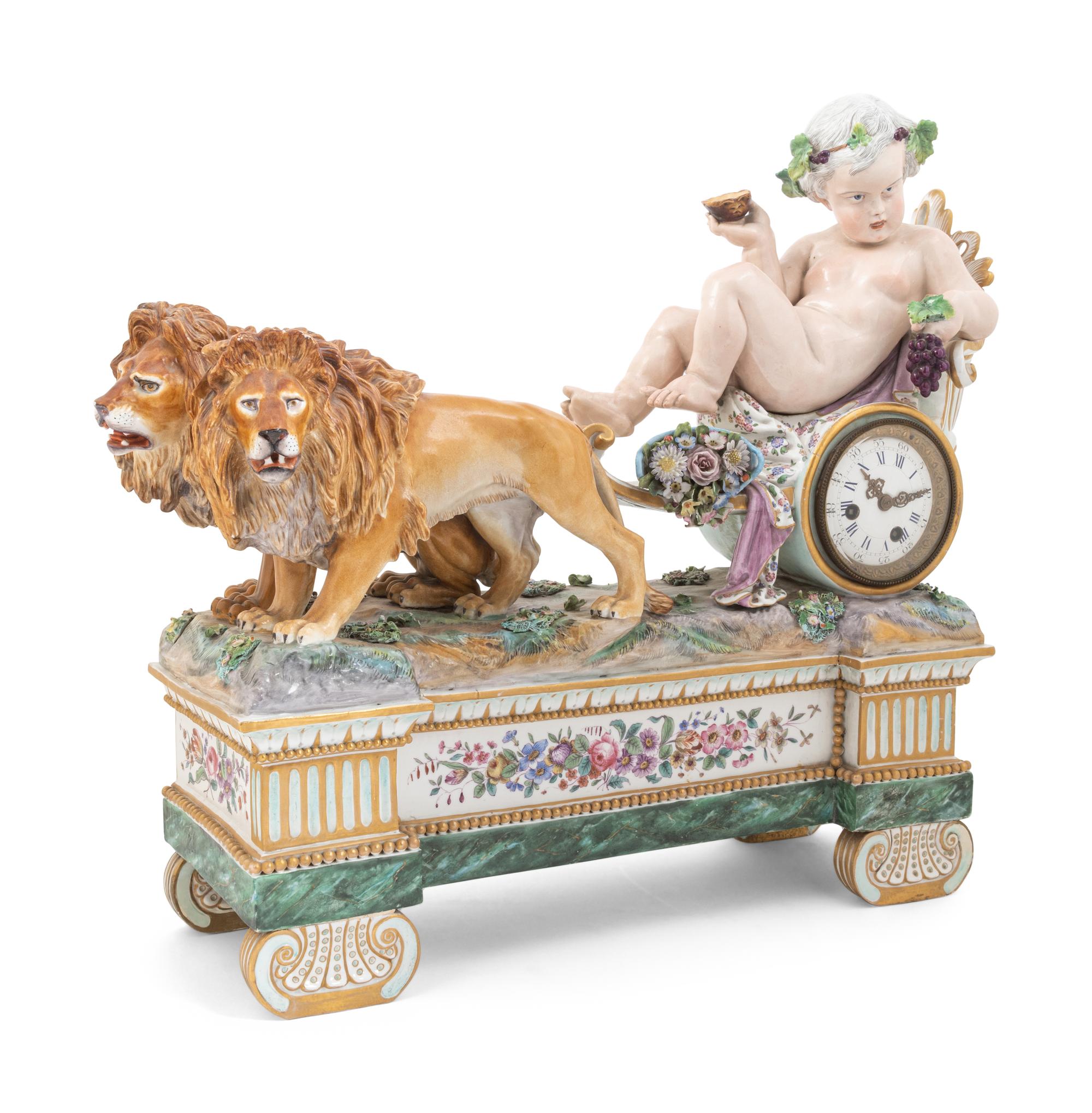 A German Porcelain Clock