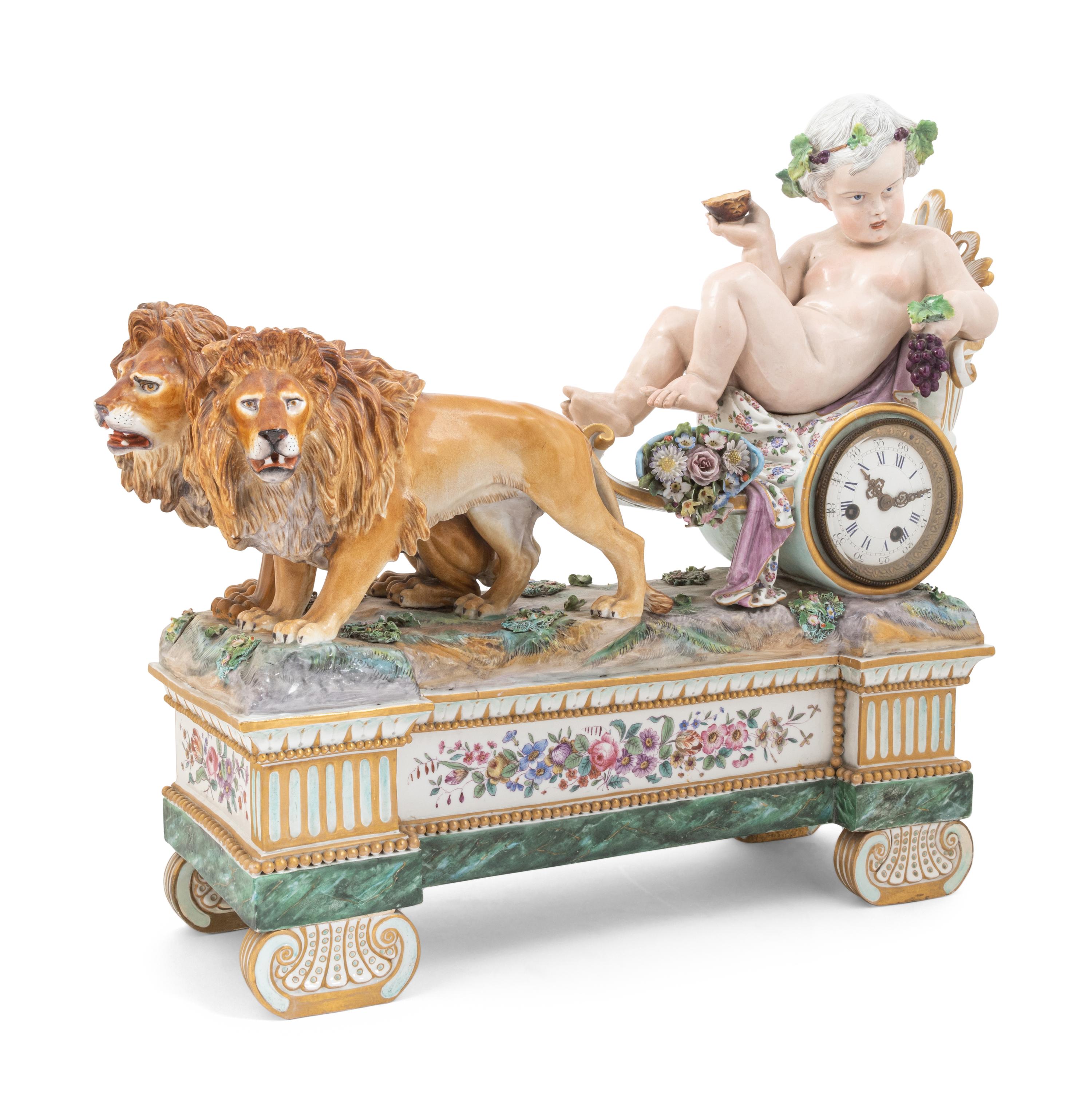 A German Porcelain Clock