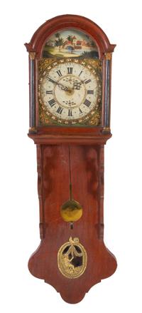 A Dutch Painted Wall Clock