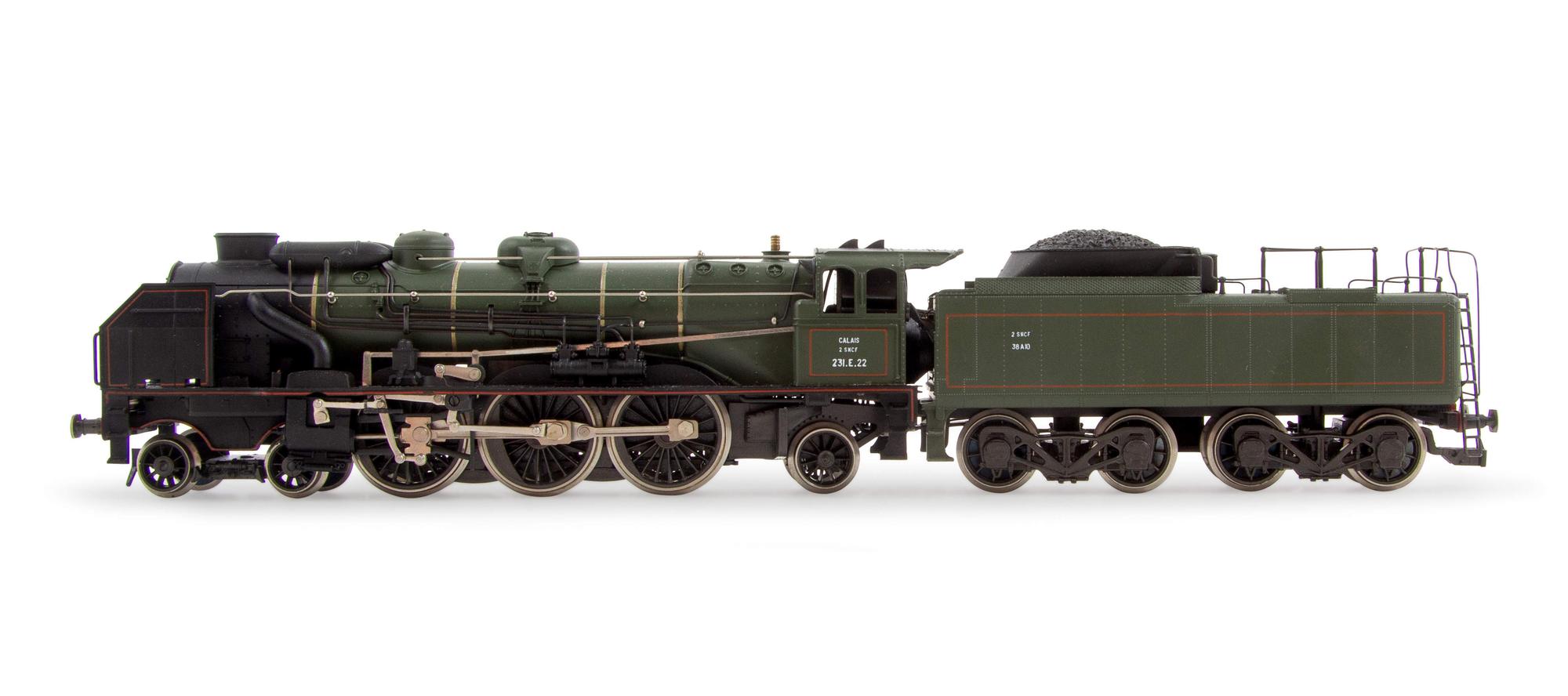 A Group of Polychrome Model Trains