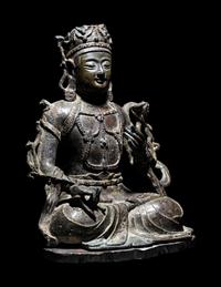 A Chinese Bronze Guanyin