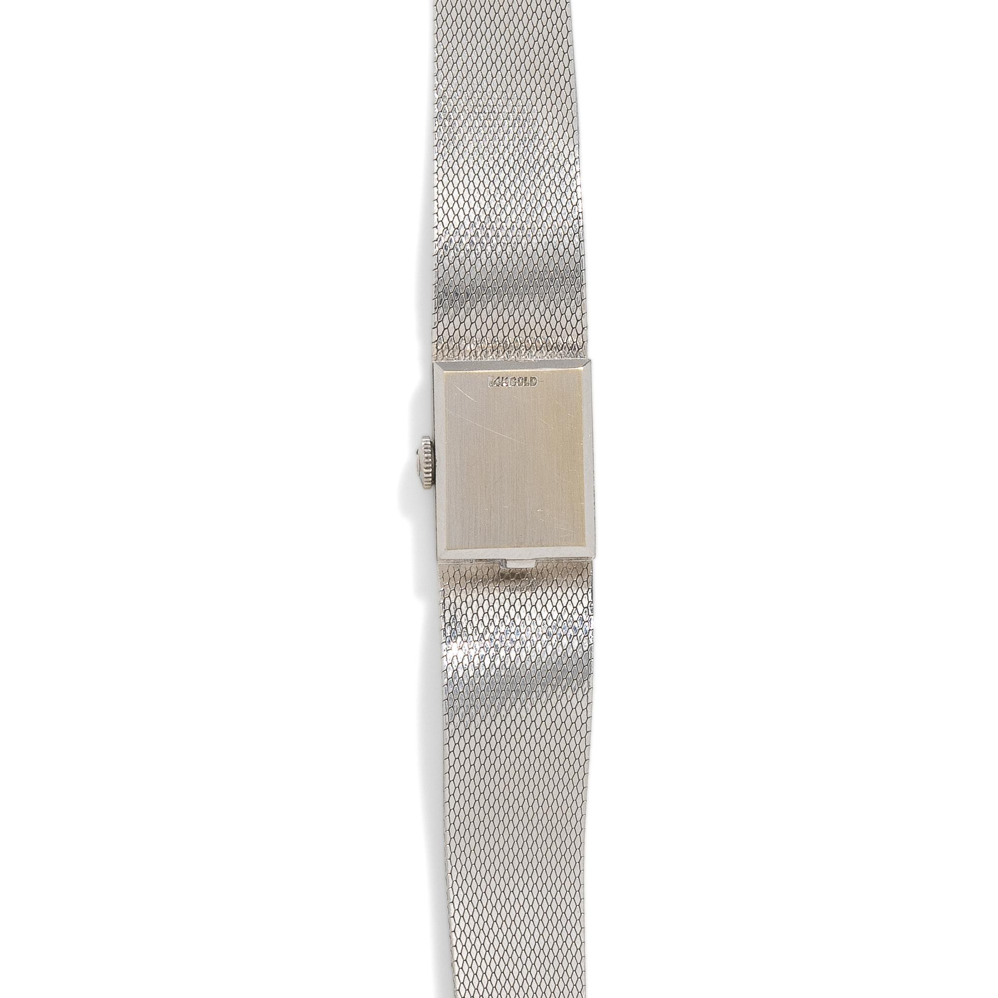 OMEGA, 14K WHITE GOLD WATCH