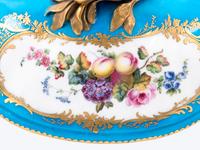 A Sèvres Painted and Parcel Gilt Turquoise-Ground Porcelain Covered Tureen