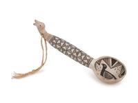 Pottery Ladle with Mimbres Design
