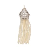 DIAMOND AND SEED PEARL TASSEL PENDANT