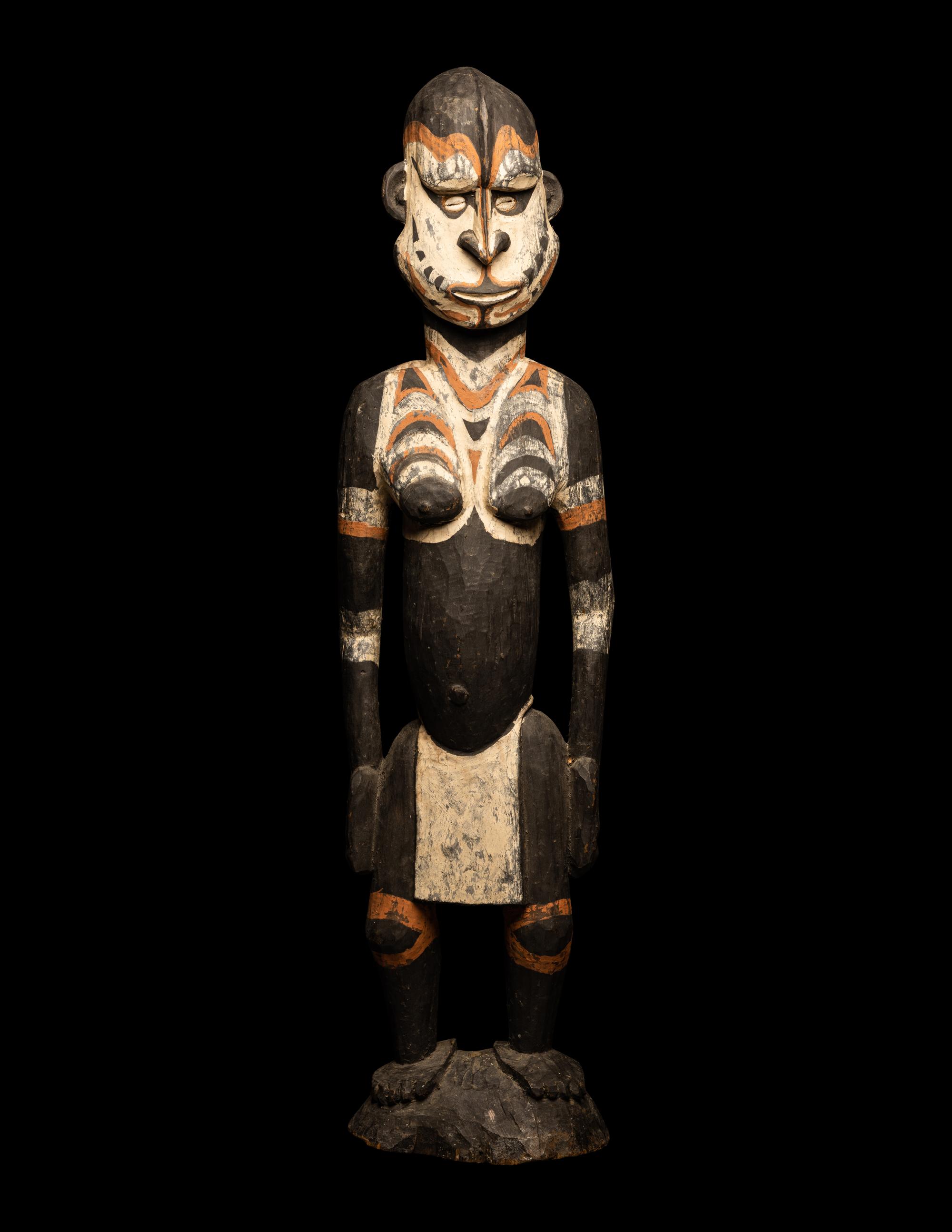 A Sepik River Wood Standing Male Figure