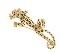 A Yellow Gold, Diamond and Resin Panther Brooch, 10.70 dwts.