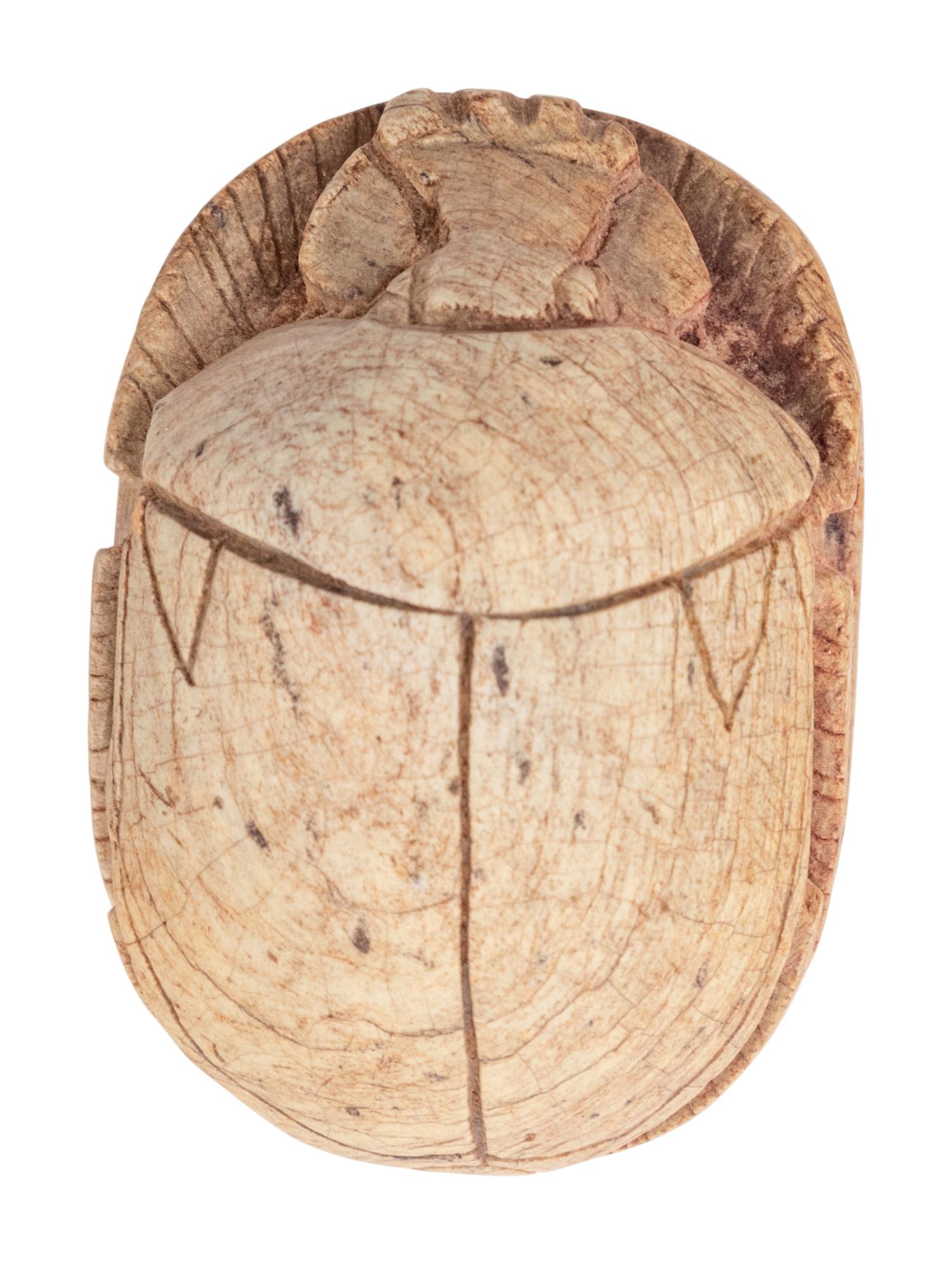 An Egyptian Style Carved Steatite Scarab Seal