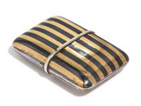 CARTIER, ART DECO, STERLING SILVER, STEEL AND GOLD-PLATE TRAVEL CLOCK