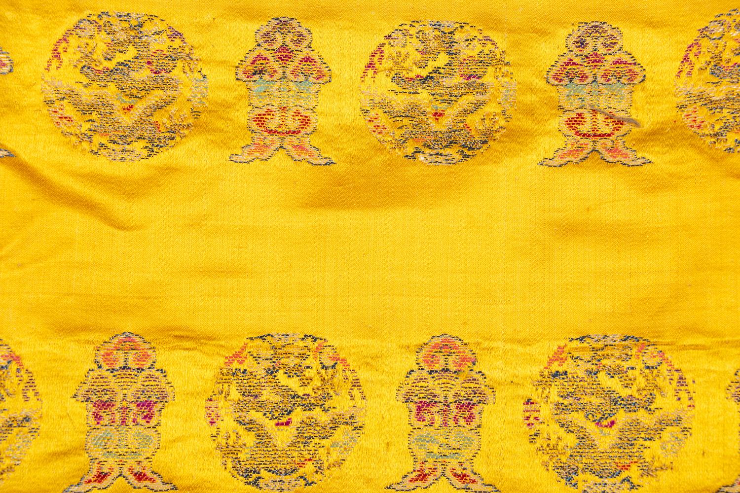 Three Brocade Woven Silk Textiles