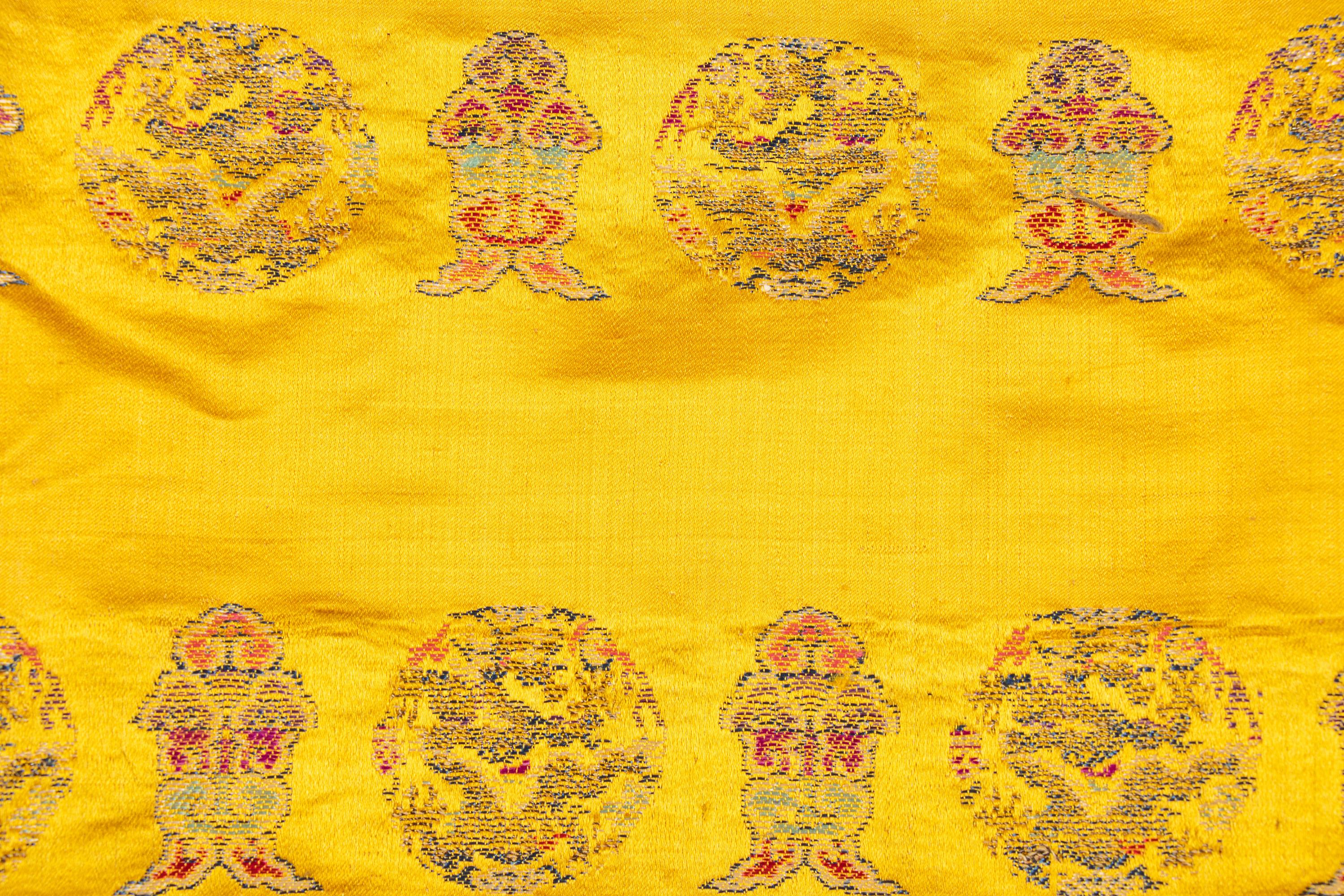 Three Brocade Woven Silk Textiles