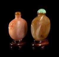 Two Chinese Agate Snuff Bottles