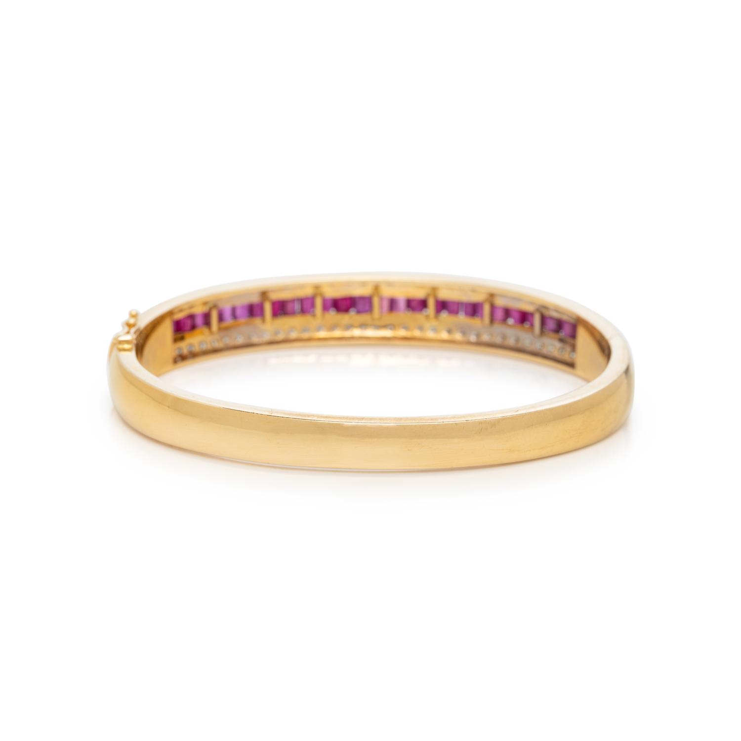 RUBY AND DIAMOND BANGLE BRACELET