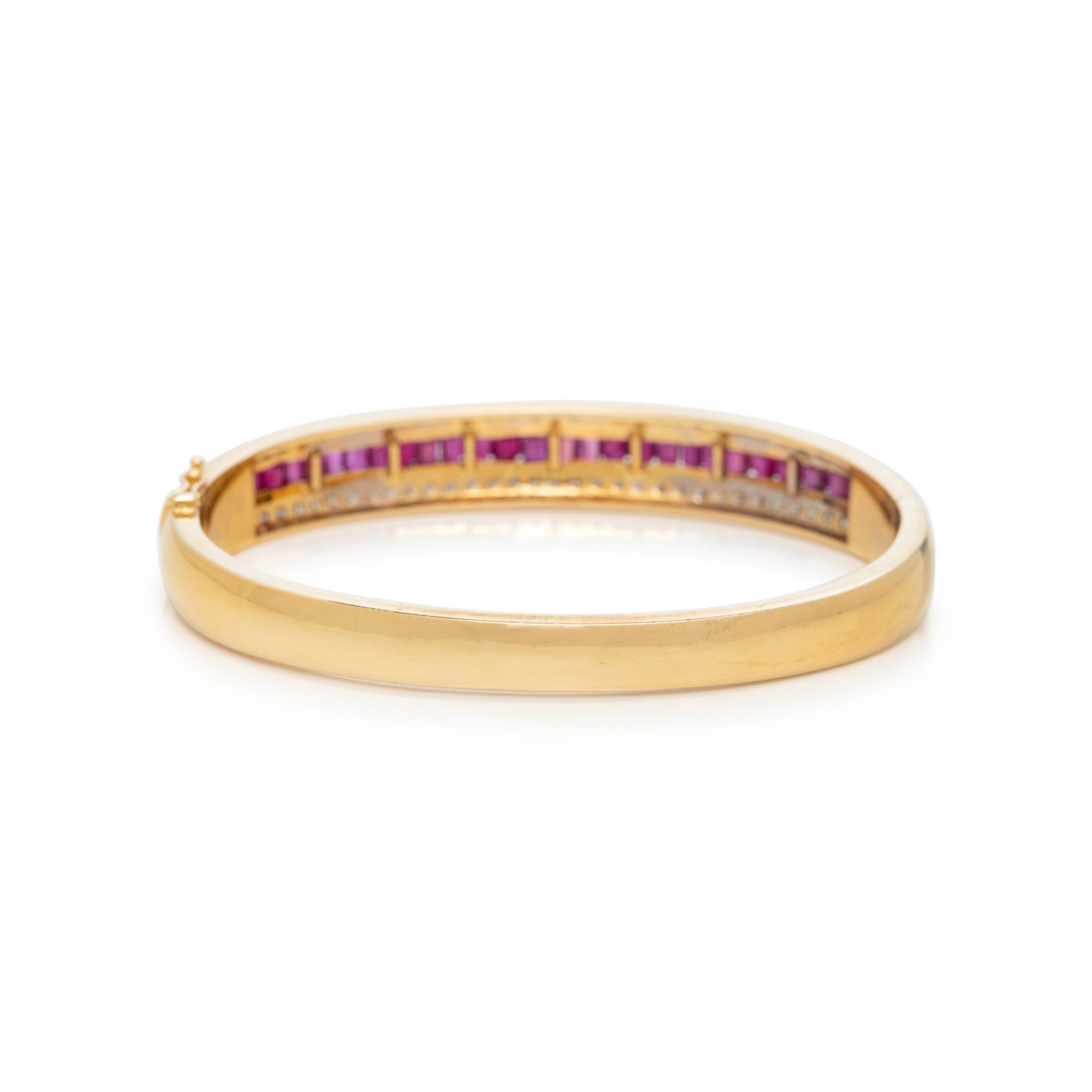 RUBY AND DIAMOND BANGLE BRACELET
