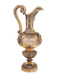 A Large Victorian Silver-Gilt Ewer