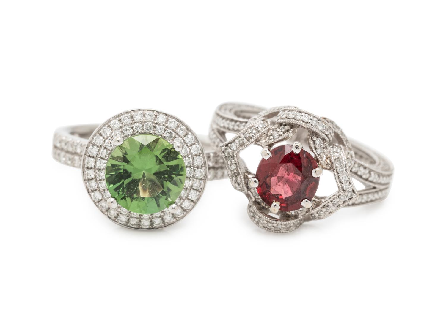 COLLECTION OF GEMSTONE AND DIAMOND RING
