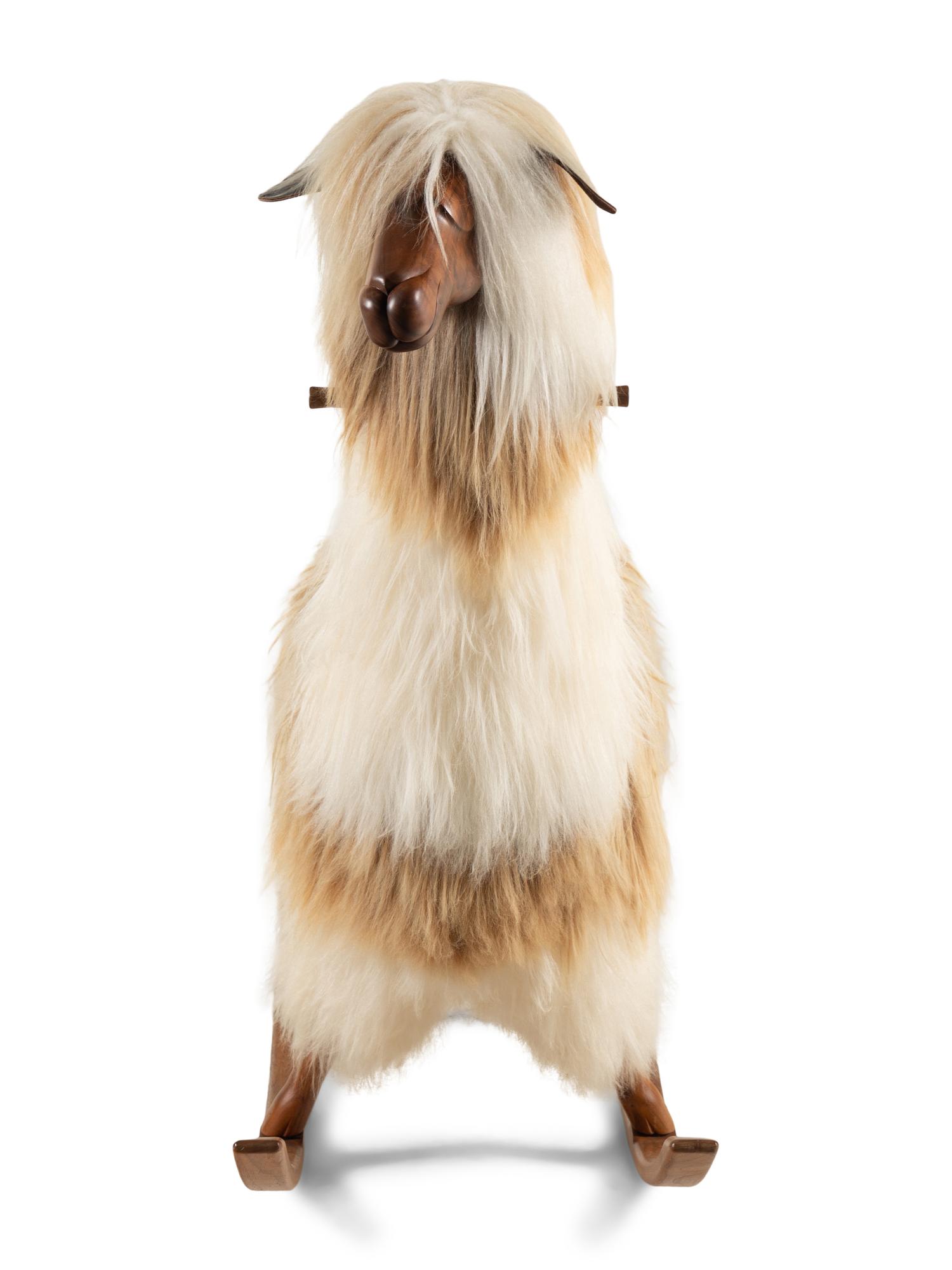 An Alpaca Rocking Horse
