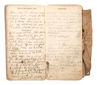 [CIVIL WAR]. Small archive associated with Private Elijah N. Howard, Co. I, 42nd Pennsylvania Infantry, the "Bucktails," incl. 1862 diary and CDV.