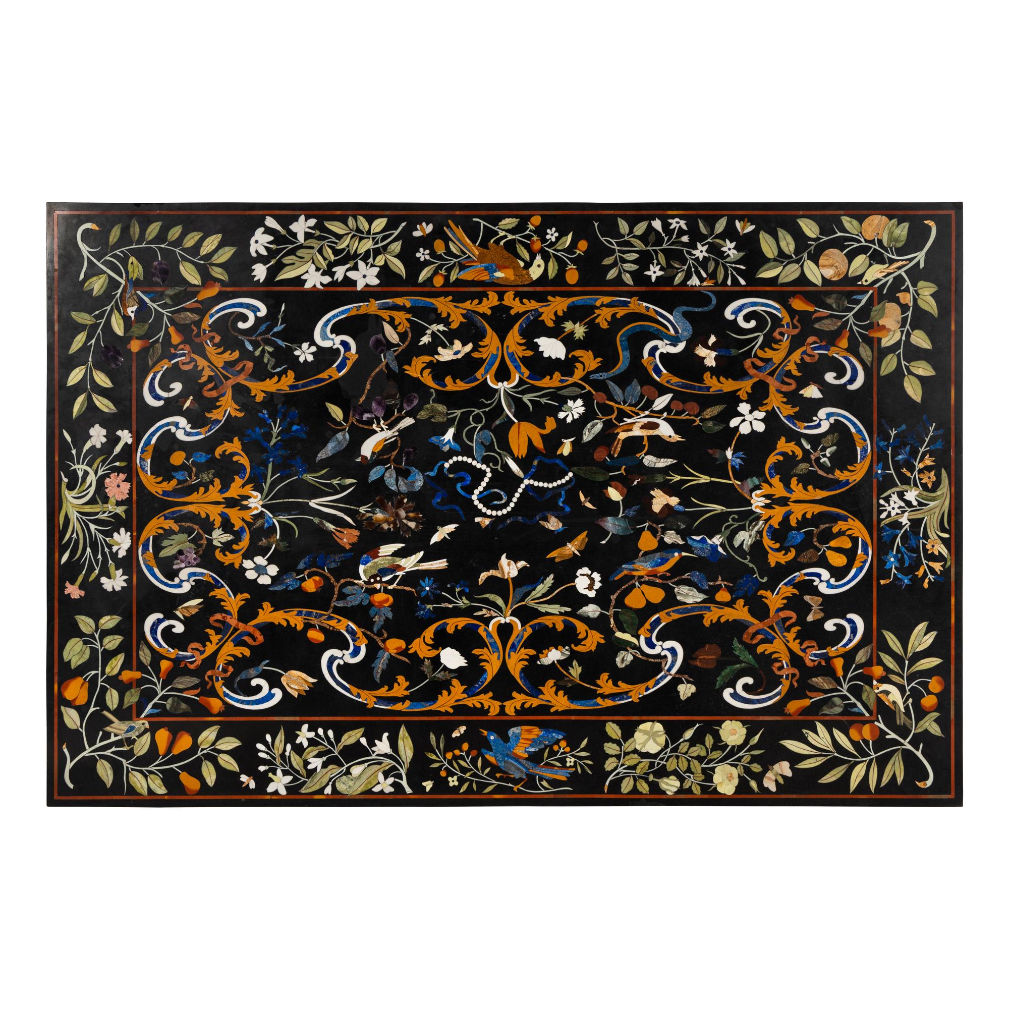 An Italian Pietra Dura Table Top