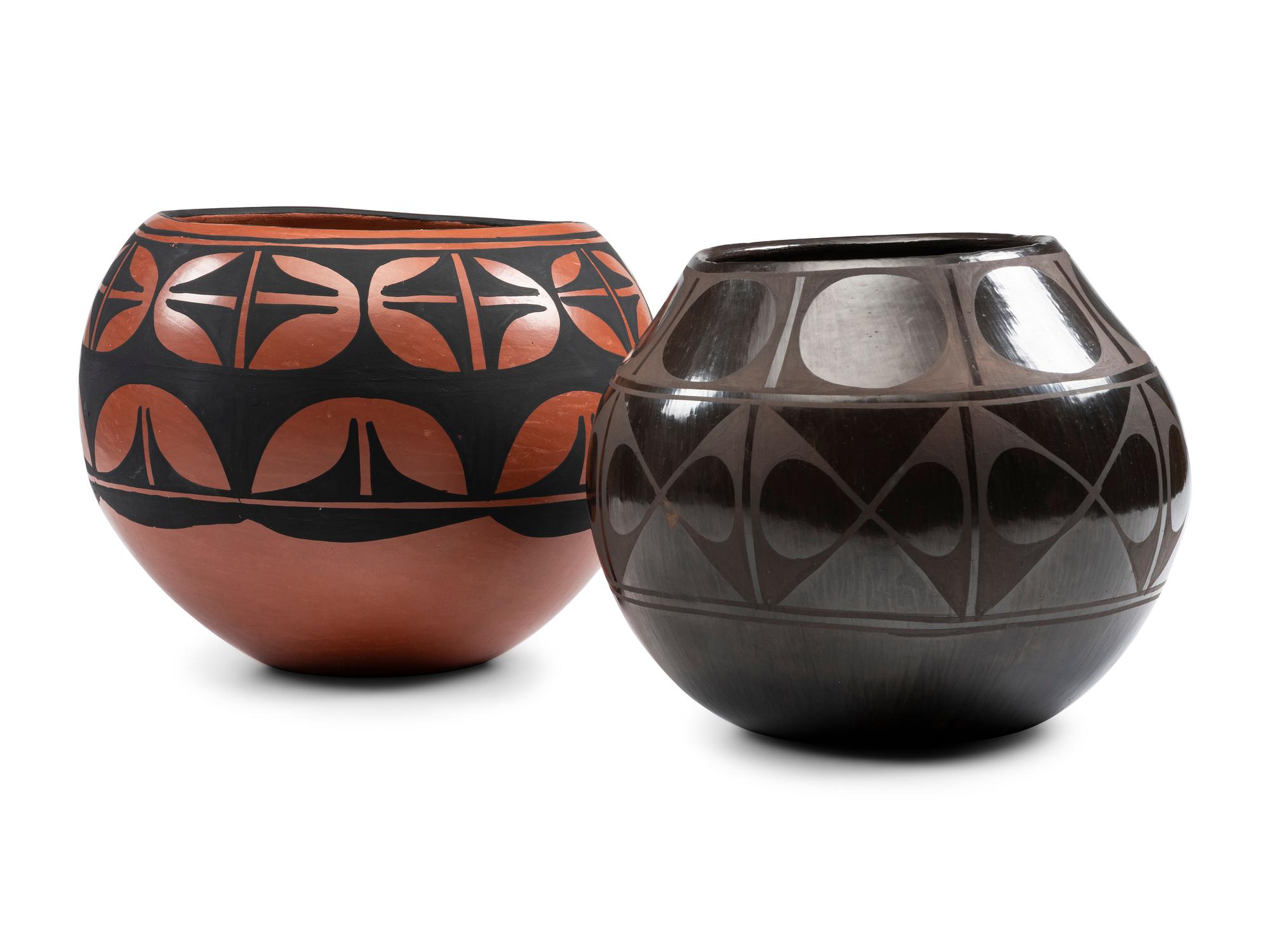Pottery Bowls, with Traditional Designs