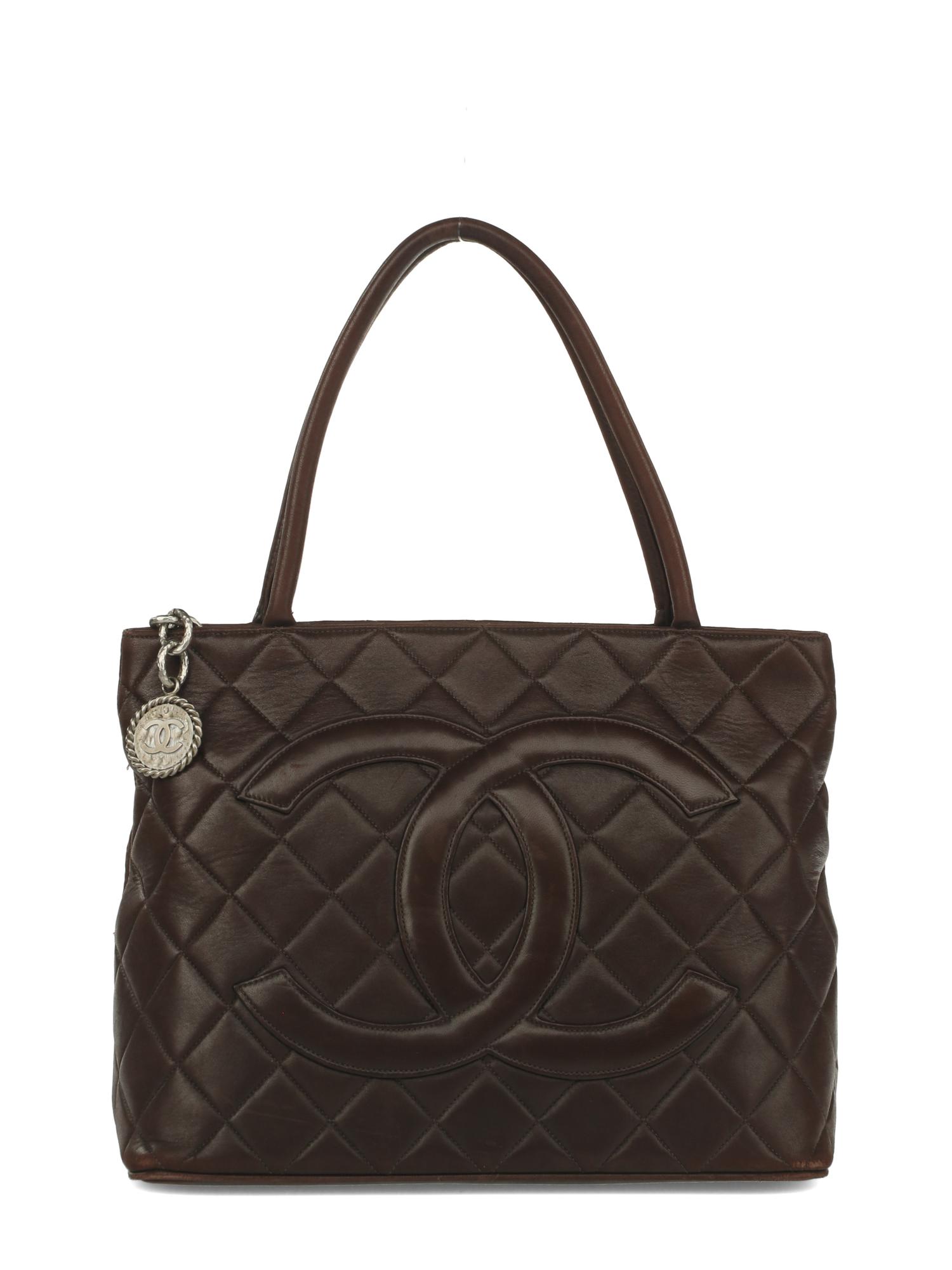 Chanel Medallion Tote in Brown Lambskin
