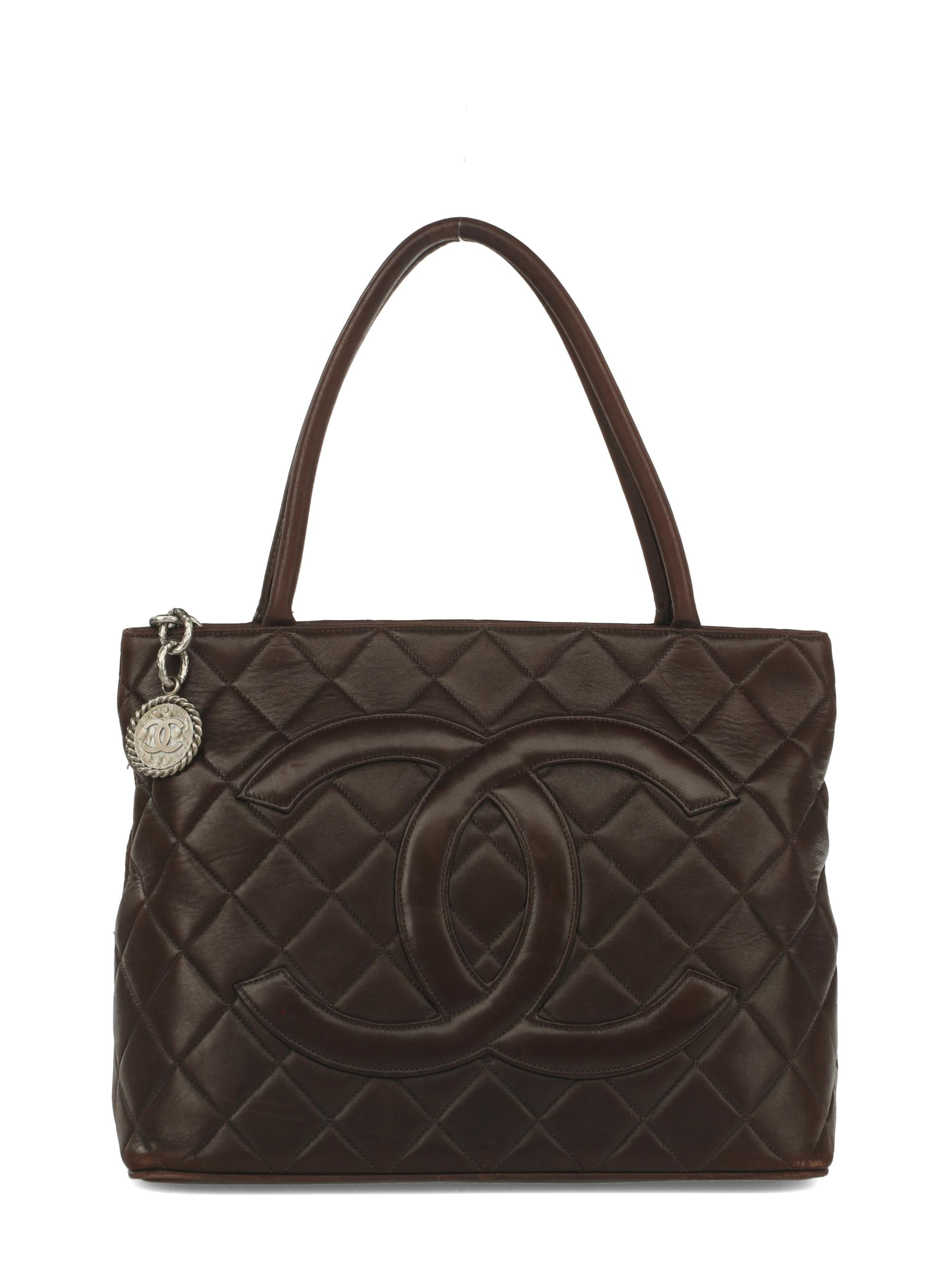 Chanel Medallion Tote in Brown Lambskin
