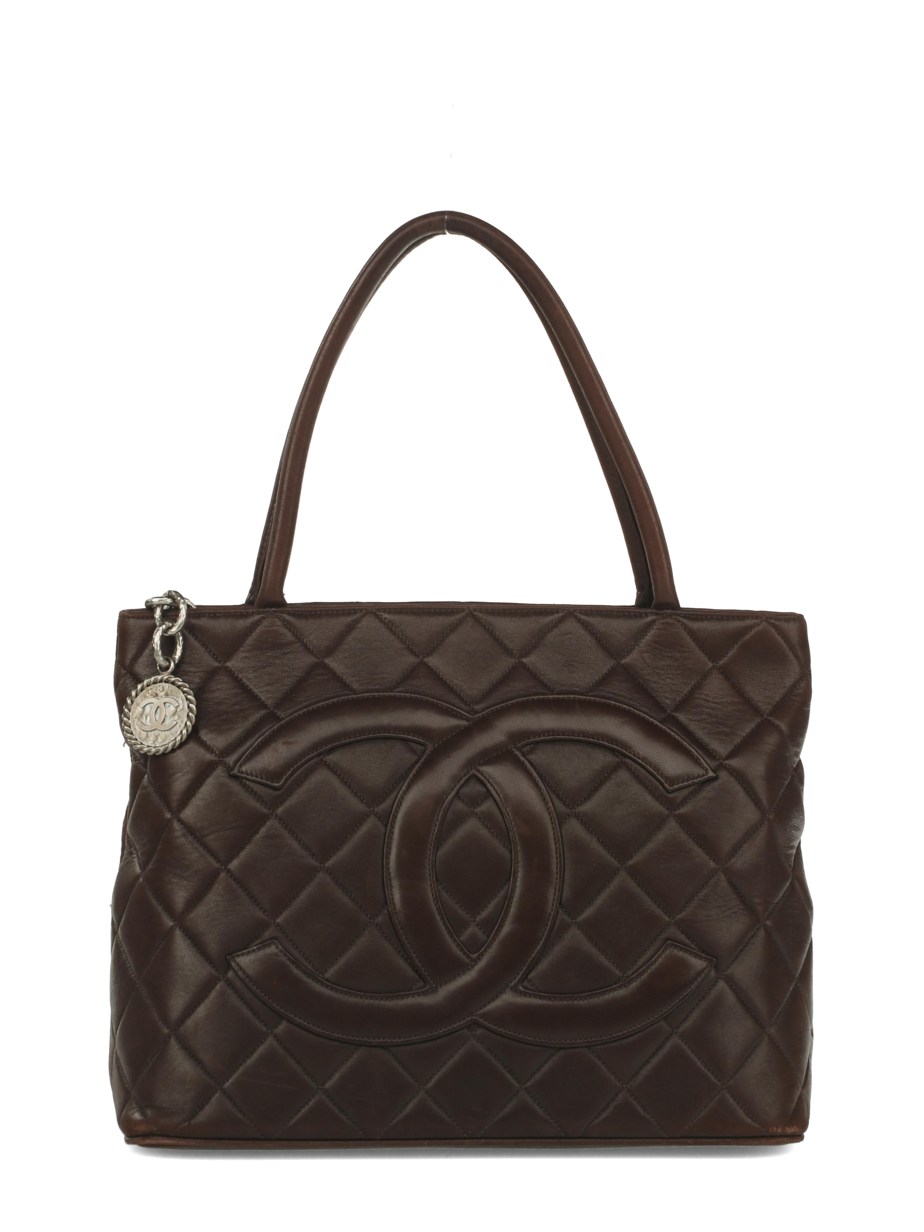 Chanel Medallion Tote in Brown Lambskin
