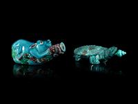 Two Chinese Animal-Form Snuff Bottles