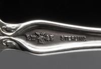 Two American Art Nouveau Silver Servers, , comprising a sauce ladle, R. Wallace & Sons Mfg. Co., Wallingford, CT and a sugar server.
