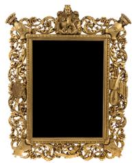 A Continental Giltwood Mirror Height 49 x width 38 inches. — 19TH CENTURY