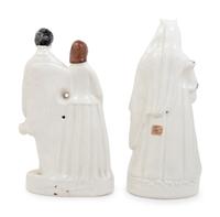 A Group of Two Staffordshire Ceramic Figural Groups