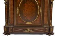 A Napoleon III Style Gilt Bronze Mounted Marquetry Marble-Top Side Cabinet