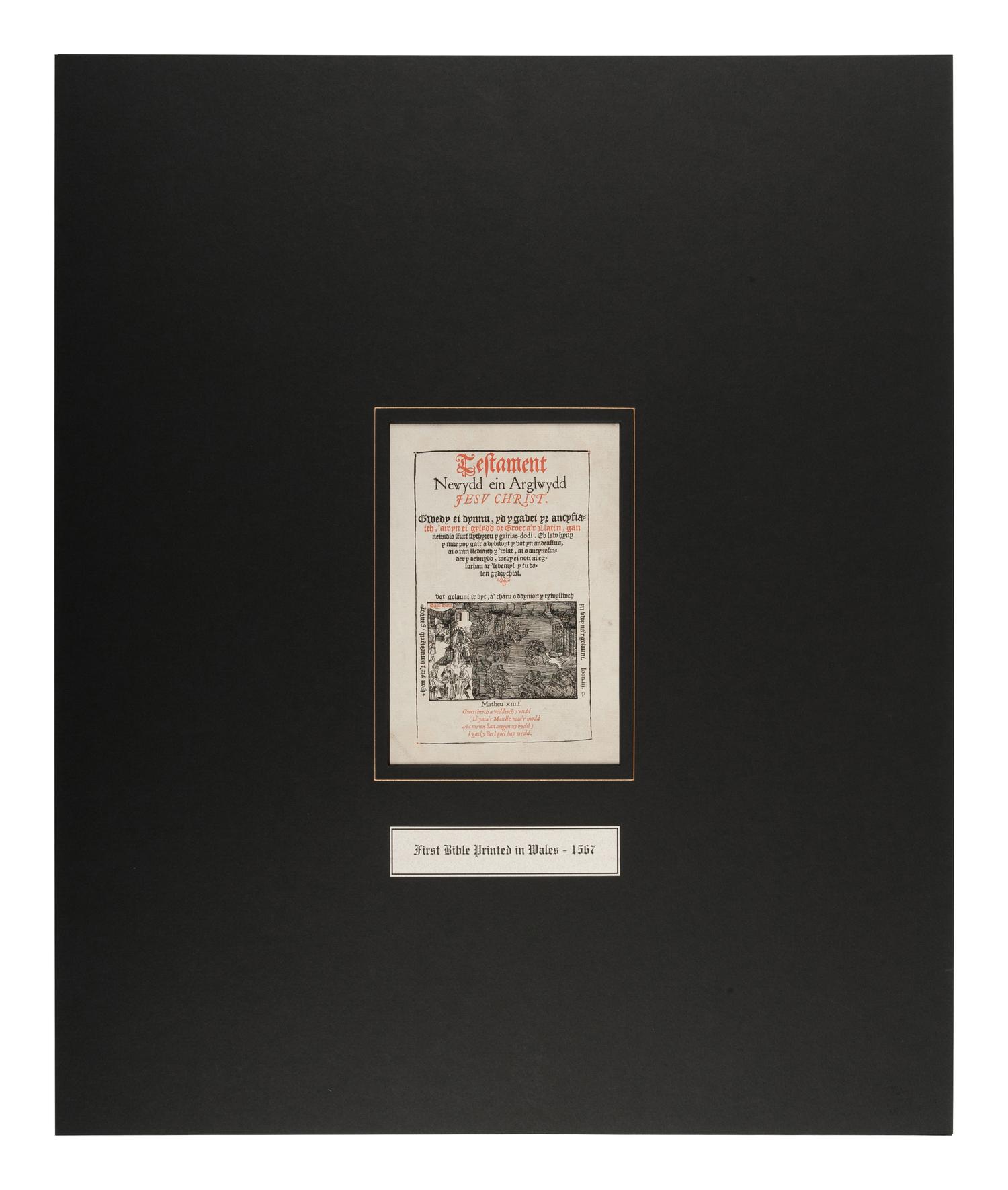 [BIBLE LEAVES - IRELAND, SCOTLAND, AND WALES]. A group of 4 Insular Bible leaves, comprising: