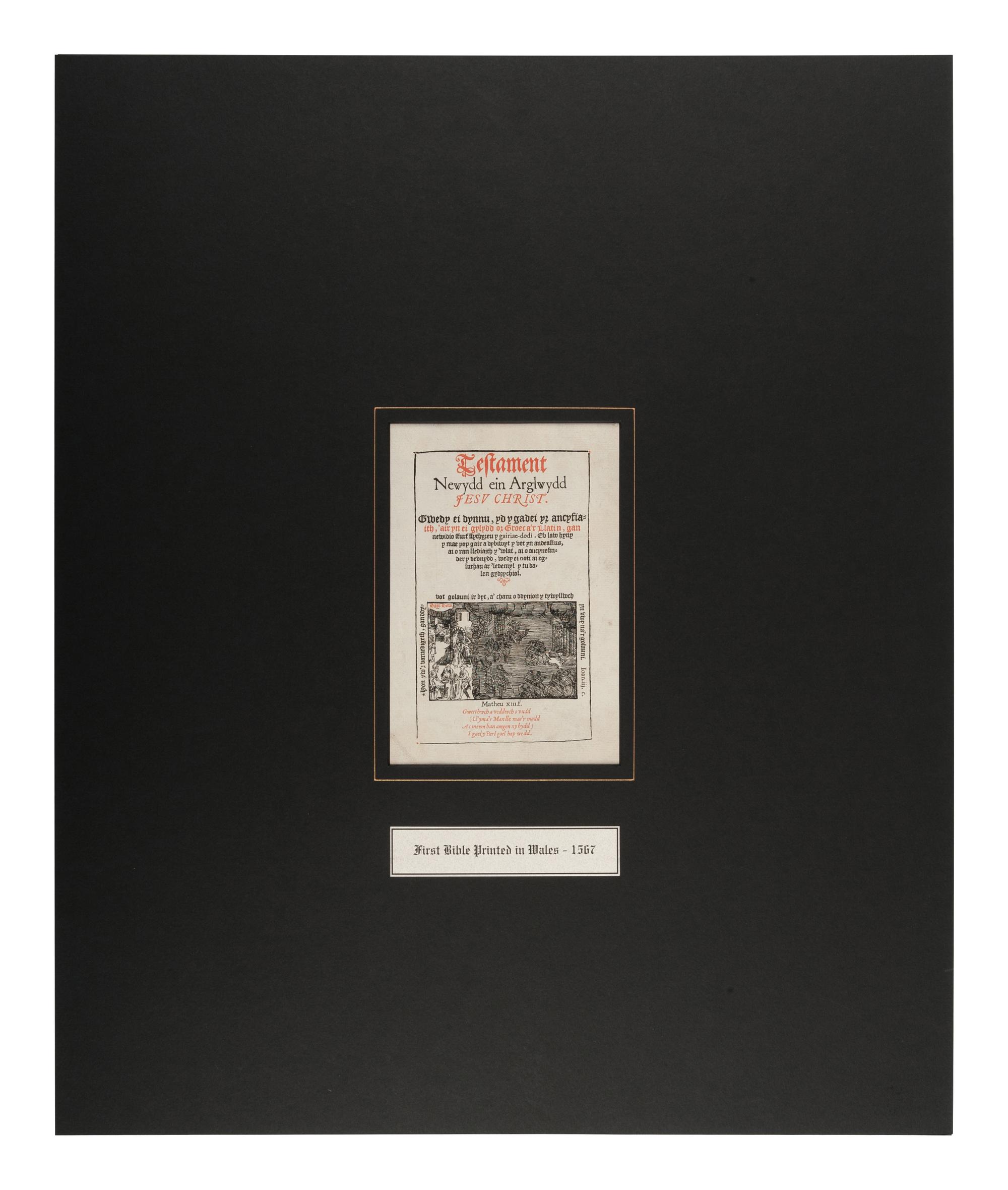 [BIBLE LEAVES - IRELAND, SCOTLAND, AND WALES]. A group of 4 Insular Bible leaves, comprising: