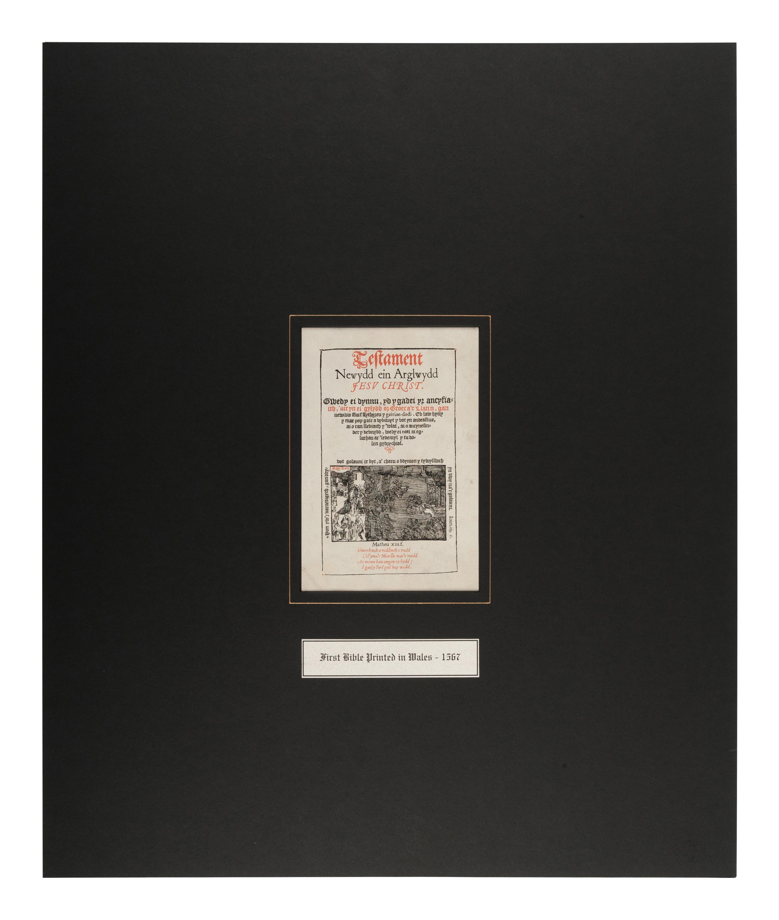 [BIBLE LEAVES - IRELAND, SCOTLAND, AND WALES]. A group of 4 Insular Bible leaves, comprising: