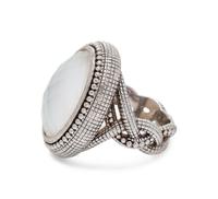 JUDITH RIPKA, MOTHER-OF-PEARL DOUBLET RING