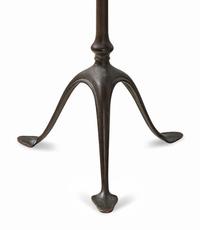 A Tiffany Studios Model 423 Style Bronze Harp Floor Lamp