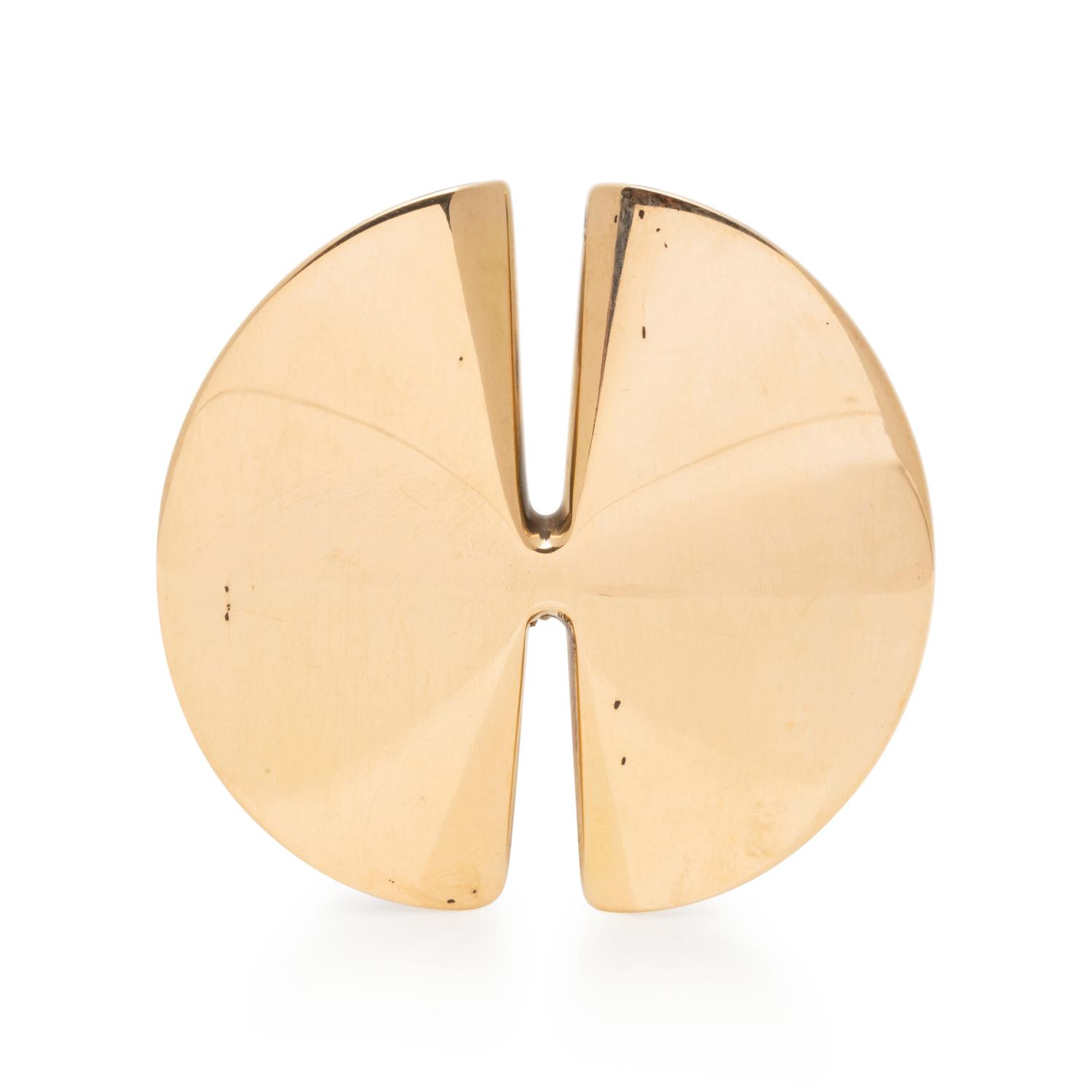 NANNA DITZEL FOR GEORG JENSEN, YELLOW GOLD BROOCH