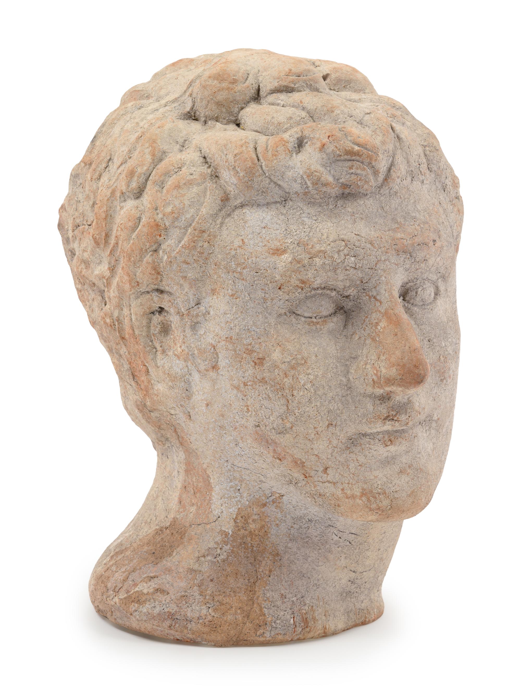 A Roman Style Terracotta Portrait Head