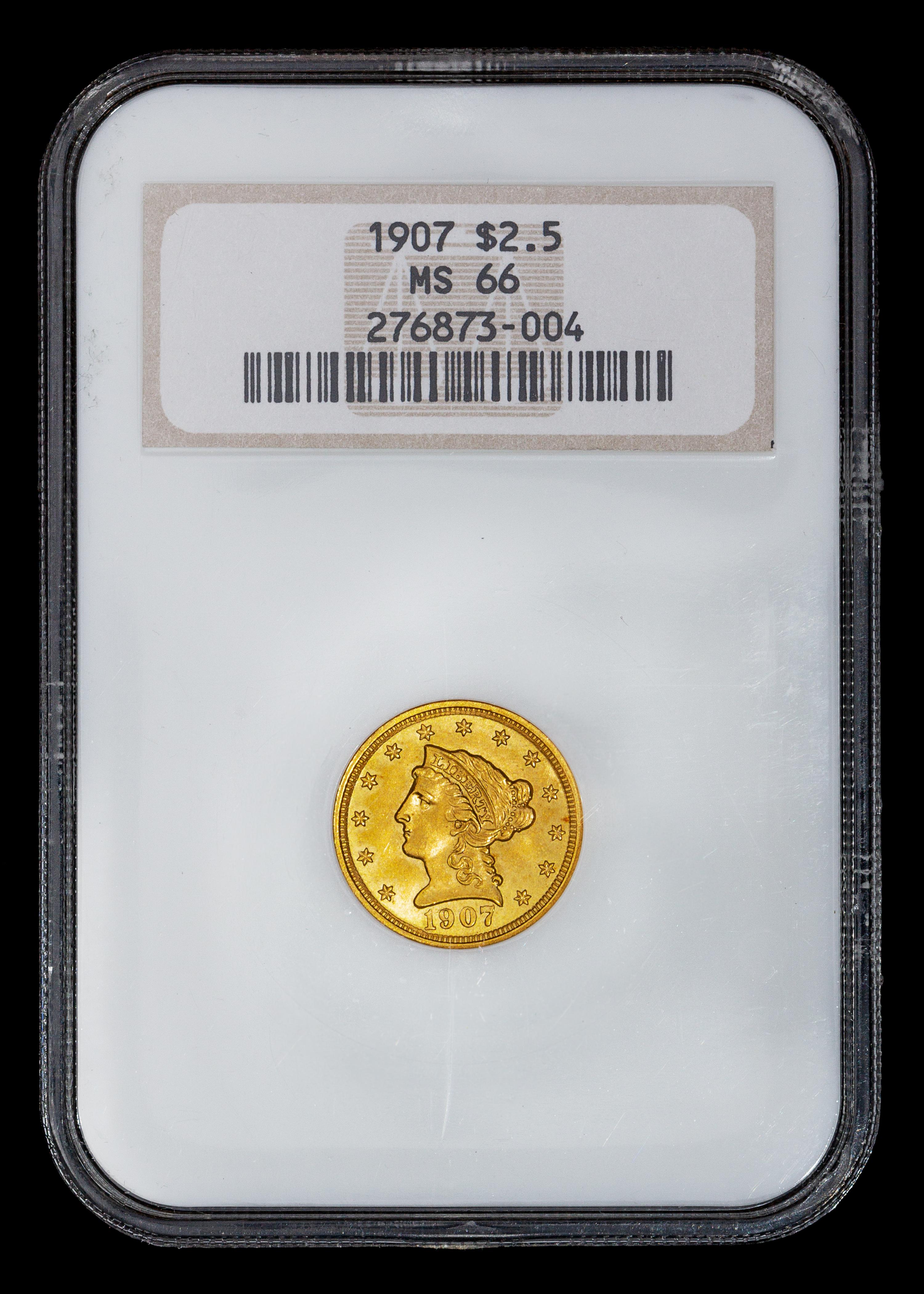 A United States 1907 Liberty Head $2.50 Gold Coin
